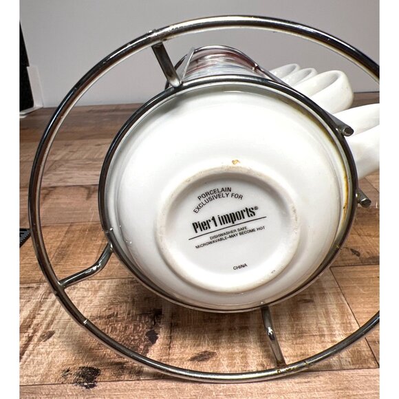 Pier 1 Imports Snowman Stacking Mug Set With Stand - Porcelain Holiday Cups - Picture 5 of 7